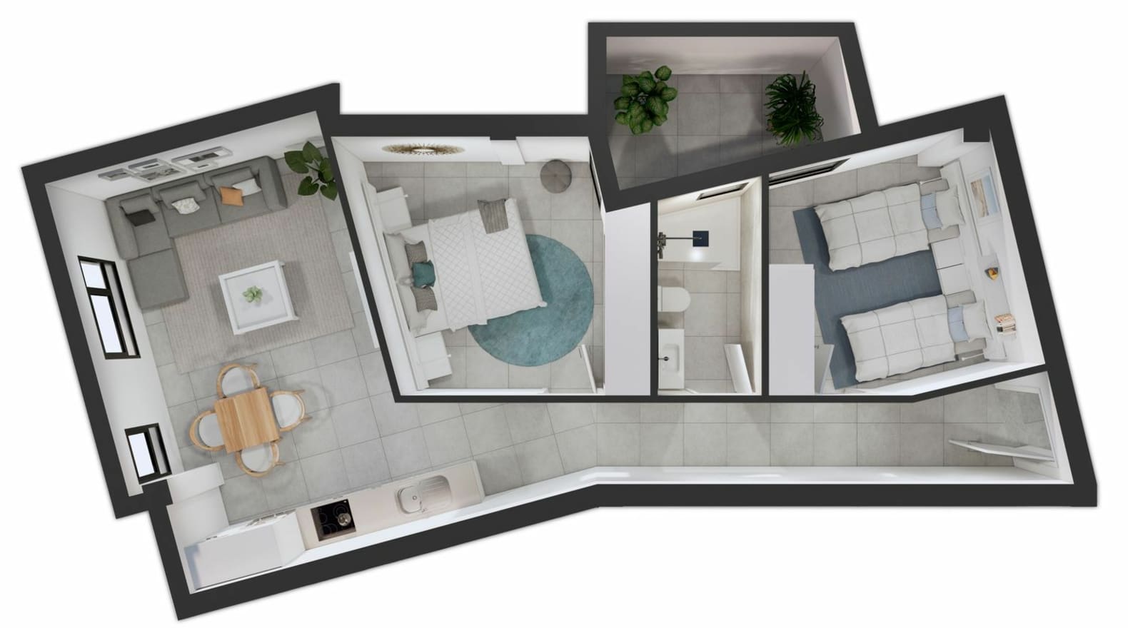New flats with 2 bedrooms in Edificio Costa Azul, Arrecife