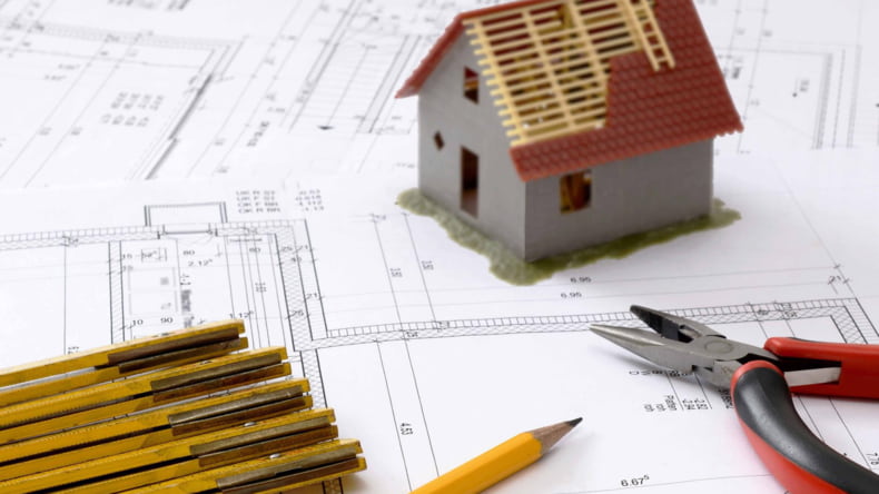 Imagen de una vivienda de obra nueva sobre plano, momento en el que se puede comprar una casa de obra nueva a un precio más barato