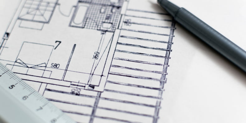 Imagen del plano de una casa con los requisitos mínimos para tener cédula de habitabilidad