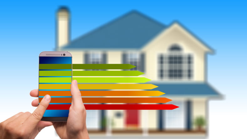 Imagen de una smarthouse eficiente energéticamente