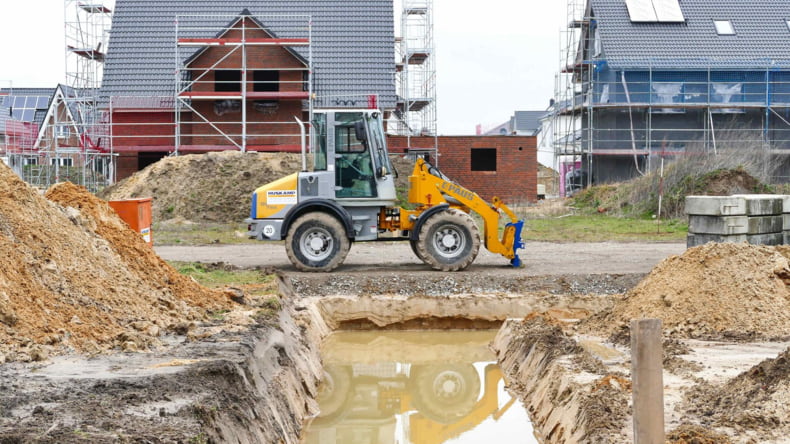 Imagen de la construcción de una casa financiada