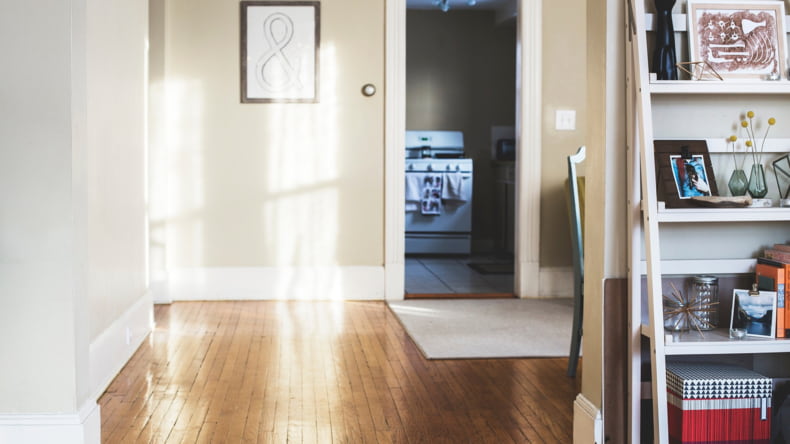 Imagen del interior de una casa para desocupar siendo vivienda de obra nueva