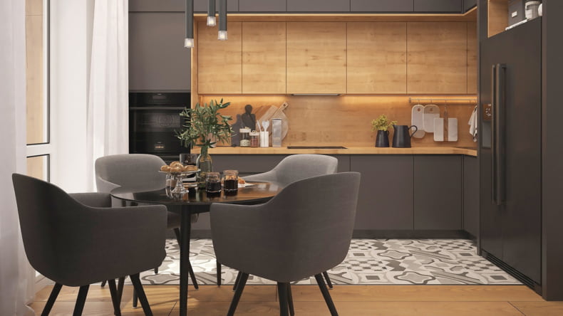 Imagen del interior de una casa de obra nueva comprada sobre plano