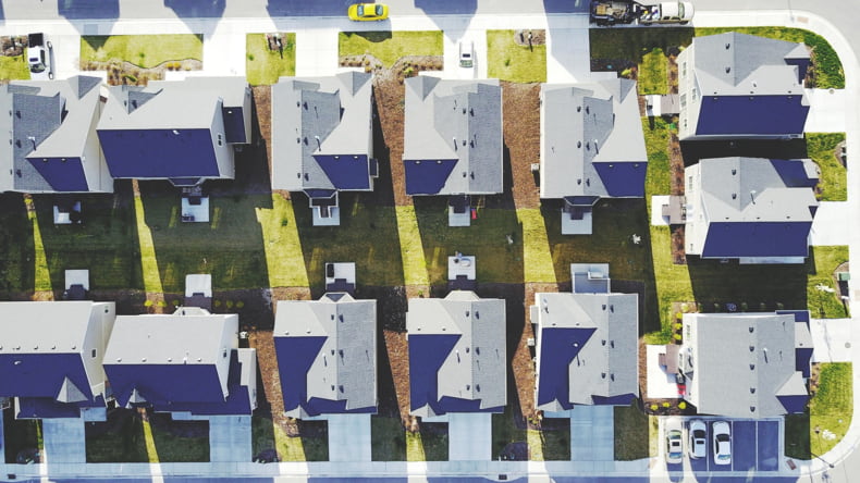 Imagen de casas que se rigen por la Ley de Propiedad Horizontal